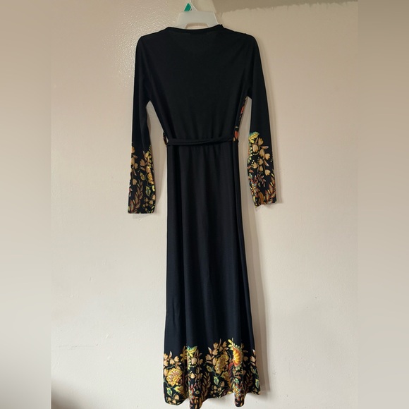 Modanisa Boho Floral Black Maxi S - Picture 5 of 6